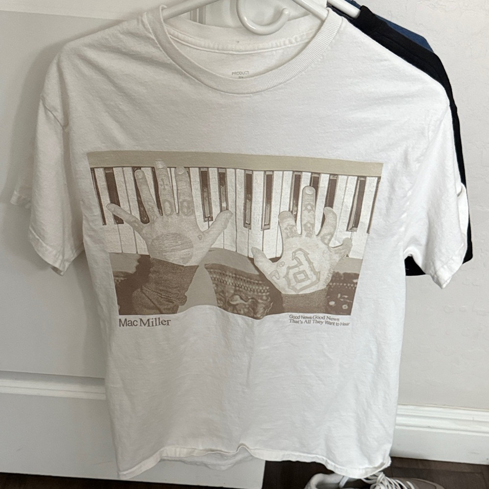 Mac Miller piano graphic short sleeve
